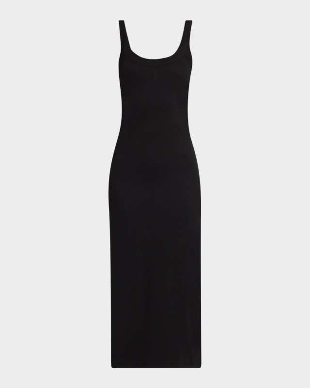 Lio Ribbed Scoop-Neck Midi Dress